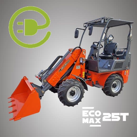 Электрический мини-погрузчик QUADTRAC EcoMax25T, вес, кг 2100, высота подъема, мм 3200
